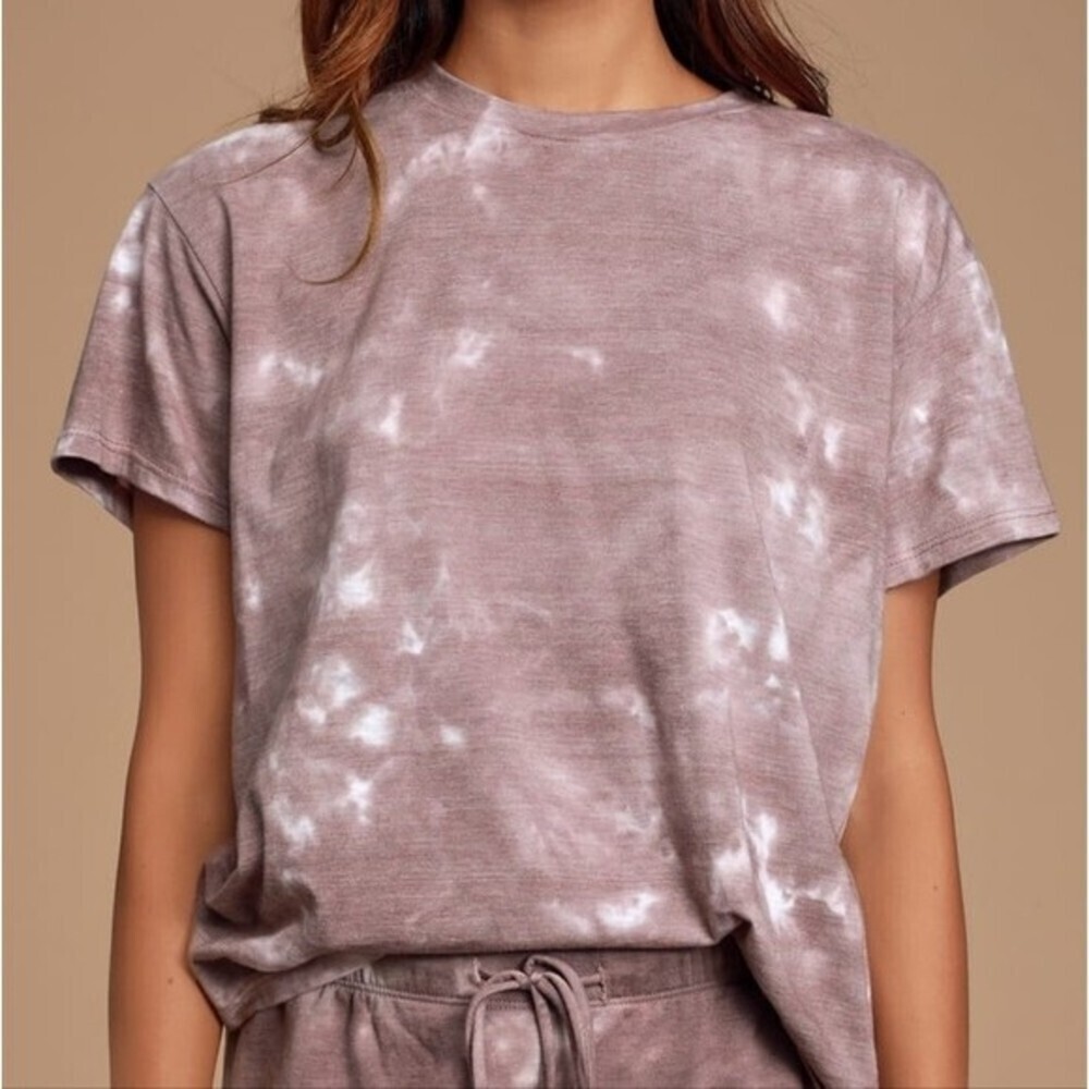 Lulu's NWT Women's Cozy Livin' Mauve Purple Tie-Dye Tee - Size S